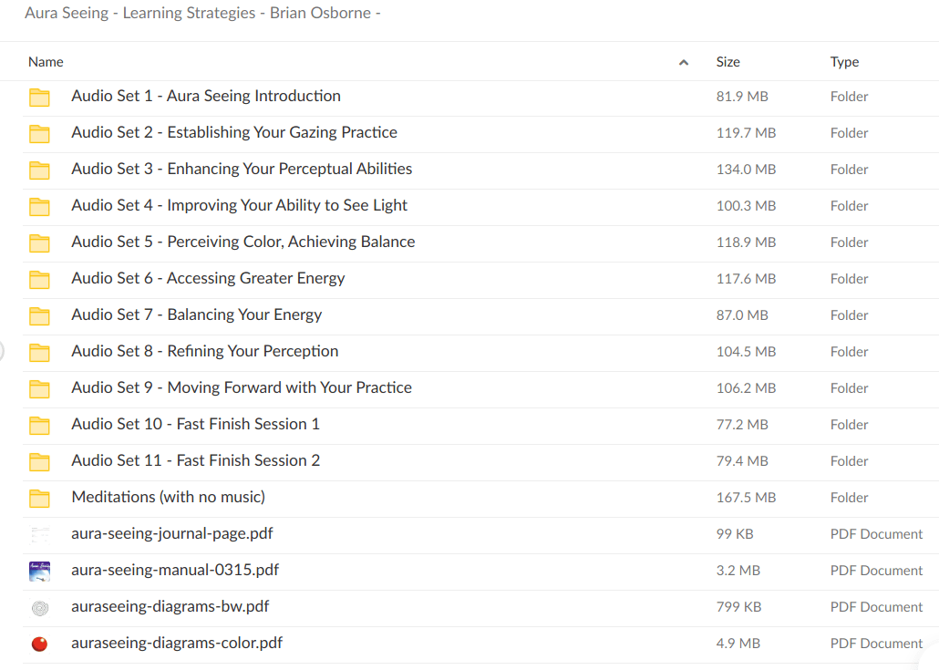 Aura Seeing - Learning Strategies - Brian Osborne & Paul Scheele