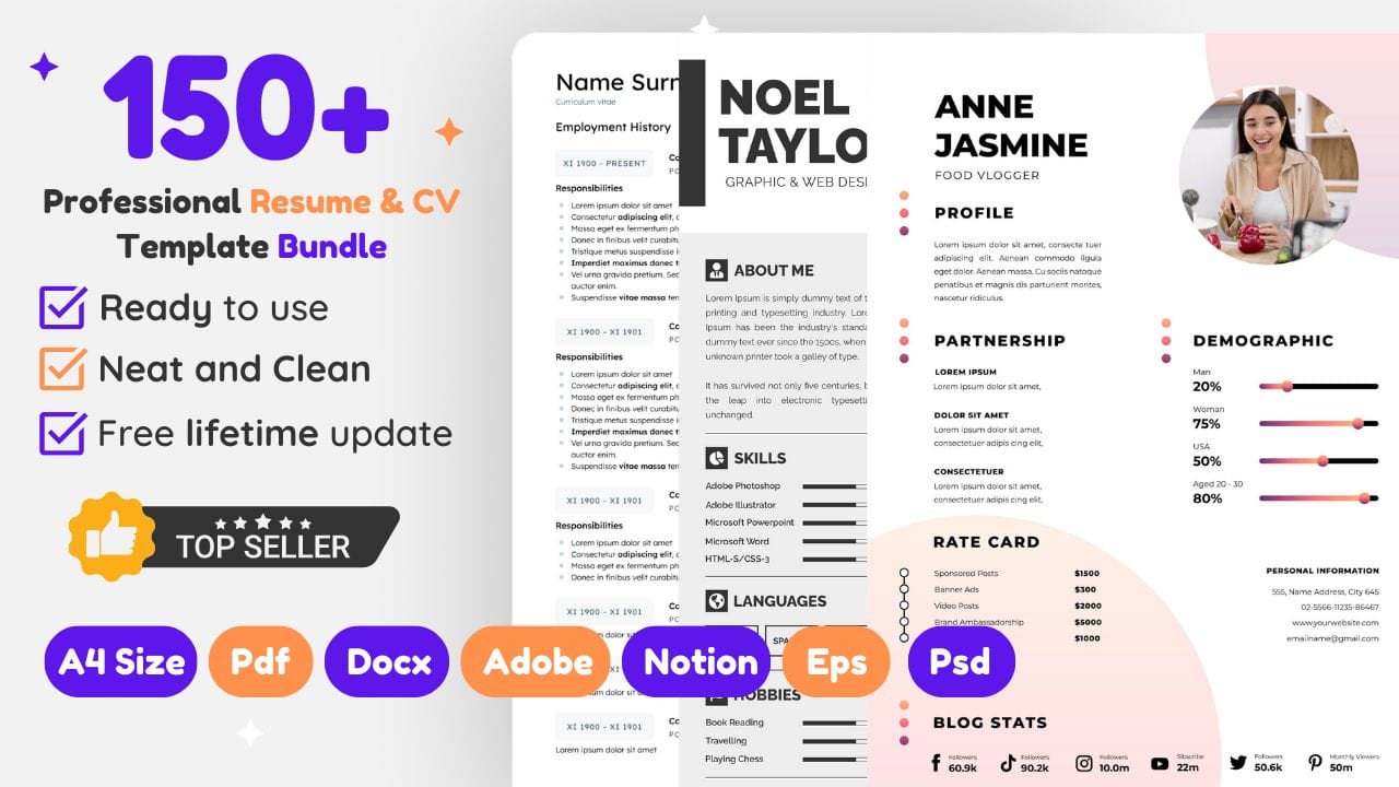 WonderLoom - 150+ Professional Resume CV Template