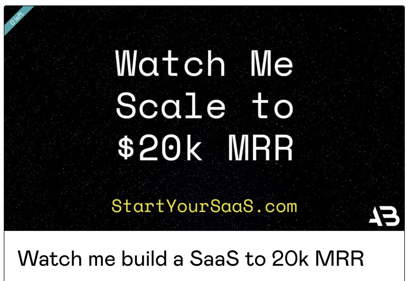 Alex Berman – Watch me build a SaaS to 20k MRR