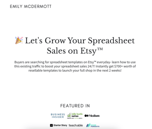 Emily McDermott – Spreadsheets That Sell