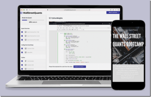 [VIP SHARE] The Wall Street Quants BootCamp