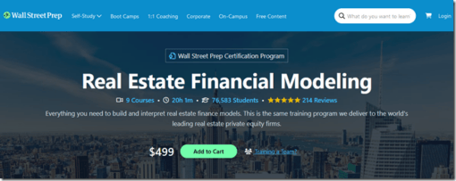 [GET] Wall Street Prep – Real Estate Financial Modeling