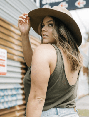 woman on nice hat